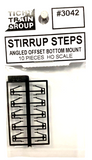 HO Scale Tichy Train Group 3042 Angled Offset Bottom Mount Car Stirrups (10)