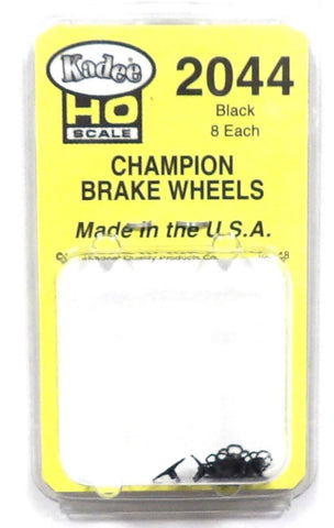 HO Scale Kadee #2044 Black Champion Brake Wheel Freight Car Detail Parts