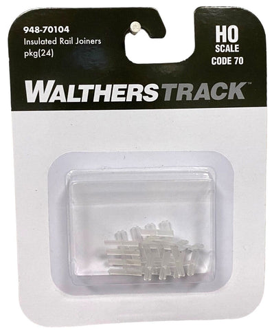 HO Scale Walthers 948-70104 Code 70 Insulated Rail Joiners pkg (24)