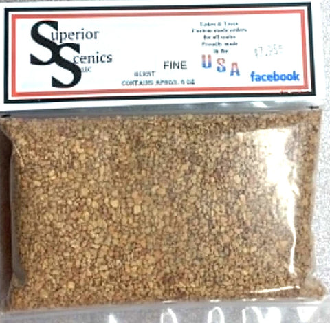 O Scale Superior Scenics Burnt Fine Ballast 6 oz Bag