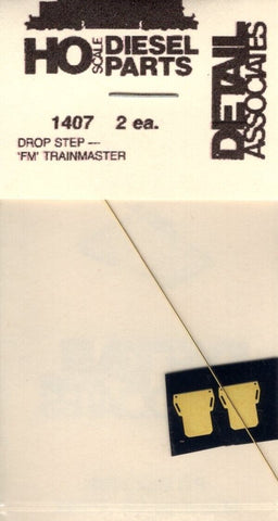 HO Scale Detail Associates 1407 Drop Step - 'FM' Trainmaster 2 Each