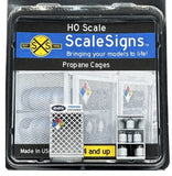 HO Scale ScaleSigns.com 15004 Griff's Propane Cage w/Tanks-Bottles