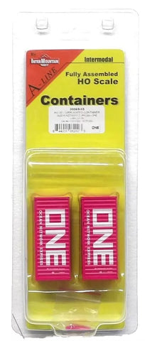 HO InterMountain A-Line 30069-03 ONE Pink 20' Containers w/Corrugated Doors