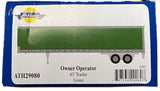 HO Scale Athearn 29080 Owner Operator Green 45' Smooth Side Trailer