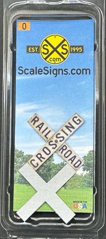 O Scale ScaleSigns.com 2008P Pre-Cut Old Railroad Crossbucks Crossing Sign (2)