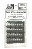 HO Scale Tichy Train Group 3066 Tall Boxcar Freight Car Ladders pkg (8)