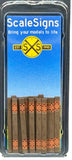 HO Scale ScaleSigns.com 40002 Weathered Old Dark Used Railroad Ties (15) pcs