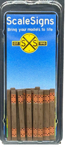 HO Scale ScaleSigns.com 40002 Weathered Old Dark Used Railroad Ties (15) pcs