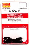 N Scale Micro Trains 302042 Barber Roller Bearing w/Medium Couplers (1) Pair