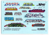 N Scale Fusion Graphics 100-160 Graffiti Decal Set #1