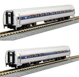 N Scale Kato 106-8003 Amfleet I Phase VI Coach & Cafe Two Car Set B