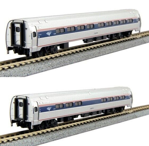 N Scale Kato 106-8003 Amfleet I Phase VI Coach & Cafe Two Car Set B