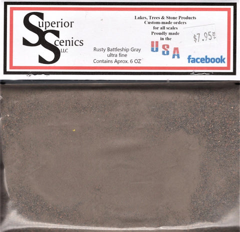 N Scale Superior Scenics Rusty Battleship Ultra Fine Ballast 6 oz Bag