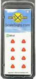 HO Scale ScaleSigns.com 1111v1 Farm Slow Moving Vehicle Triangle Sign (8) pcs