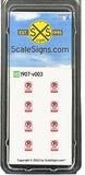 HO Scale ScaleSigns.com 1907v3 No Parking Tow Away Zone Sign (8) pcs