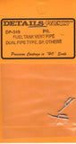 HO Scale Details West DP-349 Fuel Tank Vent Pipe Dual Pipe Type, SP, Others