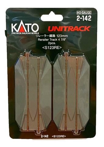 HO Scale Kato Unitrack 2-142 4-7/8" Rerailer Straight Track (2) pcs