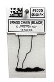 Share HO Scale Tichy Train Group 8335 Blackened Brass Chain 32 Links Per Inch 18" Long
