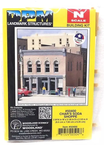 N Scale Design Preservation 50400 Char's Soda Shoppe Building Kit