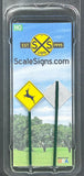 HO Scale ScaleSigns.com 300128c Deer Crossing Assembled Sign (2) pcs