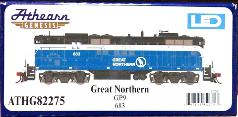 HO Scale Athearn Genesis G82275 GN Big Sky Blue Great Northern 683 GP9 DCC Ready