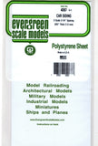 Evergreen 4067 Styrene O Freight Car Siding Scale 3-1/4" Spacing .040 Thick