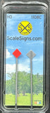 HO Scale ScaleSigns.com 1108c Red Object Marker Sign (2) pcs
