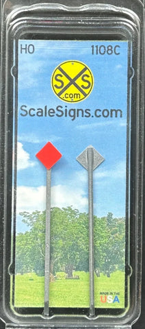 HO Scale ScaleSigns.com 20607-3d White on Black Railroad 3D Crossbuck Sign (Copy)