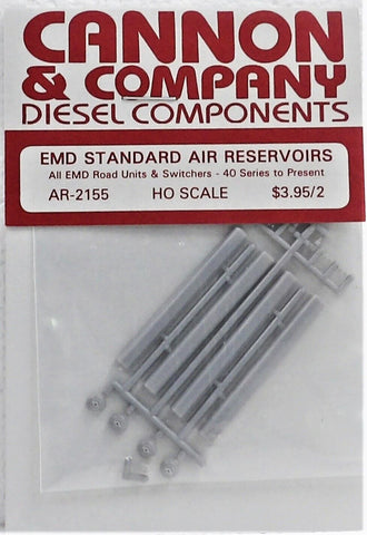 HO Scale Cannon & Company AR-2155 EMD Diesel Air Reservoirs pkg (2)