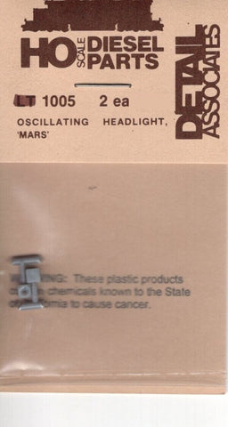 HO Scale Detail Associates 1005 Oscillating Headlight, 'Mars' 2 pkg