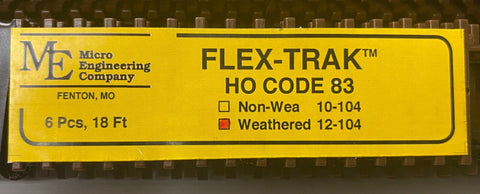 HO Scale Micro Engineering 12-104 Code 83 Wood Ties Weathered Flex-Track (6) pcs