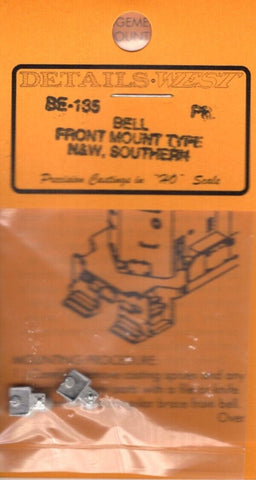 HO Scale Details West BE-135 Bell Front Mount Type N&W, Southern