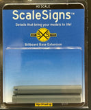 HO Scale ScaleSigns.com 160304 Tri-Post Billboard Base Extension
