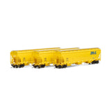 HO Scale Athearn G97142 DM&E Dakota Minnesota & Eastern Trinity 3-Bay Covered Hopper Set #2