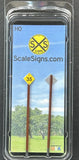 HO Scale ScaleSigns.com 2104v35 Yellow Railroad Speed Limit 35 Sign (2) pcs