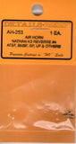 HO Scale Details West AH-253 Air Horn, Nathan K3 Reverse #4 ATSF, BNSF, SP, UP