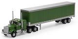 HO Scale Athearn 41088 Green Kenworth Tractor & 45' Smooth Side Trailer