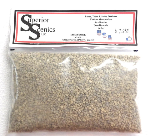 O Scale Superior Scenics Limestone Fine Ballast 10 oz Bag