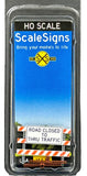 HO Scale ScaleSigns.com 400368 Type 3 Road Closed to Thru Traffic Barricade