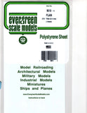 Evergreen 9015 Styrene White Sheet Plain 6 x 12" 15.2 x 30.5cm .015" .04cm pkg 3