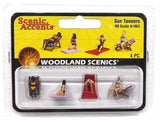 HO Scale Woodland Scenics A1962 Beach Goers Figures (6) pcs