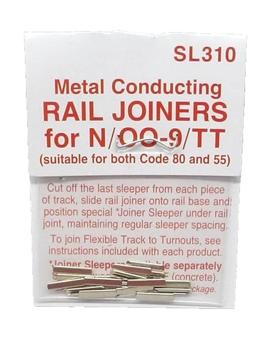 N Scale Peco SL310 Code 55/80 Nickel Silver Universal Rail Joiners pkg (24)