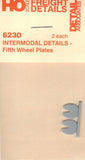 HO Scale Detail Associates 6230 Intermodal Details - Fifth Wheel Plates 2 Each