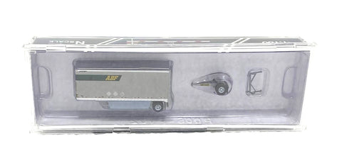 N Scale Trainworx 42893-05 ABF 28' Pup Van Trailer with Converter Dolly
