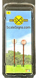 N Scale ScaleSigns.com 2505C Faded Stop Sign Street/Road (2) pcs