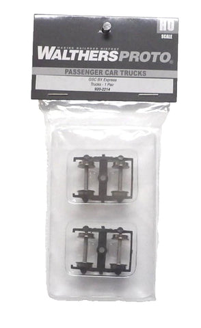 HO Scale Walthers Proto 920-2214 GSC BX Express Car Trucks w/Metal Wheels