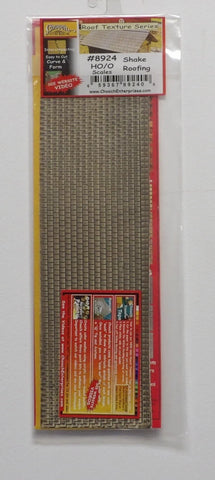 HO/O Scale Chooch 214-8924 Large Shake Shingle Roof Flexible Sheet