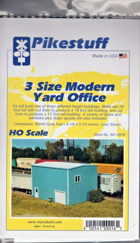 HO Scale Pikestuff 541-0016 Three Size Modern Yard Office