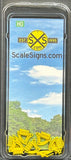 HO Scale ScaleSigns.com 2801 Yellow Wheel Stoppers for Code 83 & 100 Rail (8)pcs
