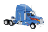 HO Brekina 85934 Blue w/Flames 1984 Kenworth T600 Sleeper-Cab Semi Tractor